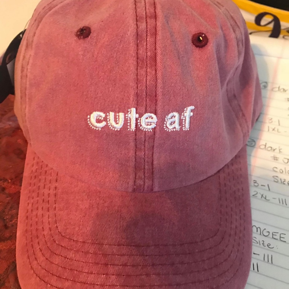 Cute AF Baseball Hat - Red
